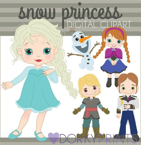 Snow Princess Character Clipart