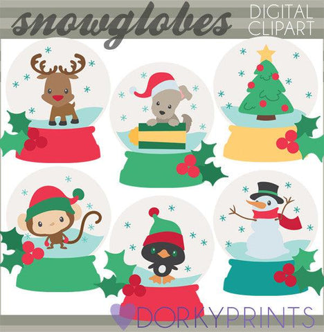 Snowglobe Christmas Clipart