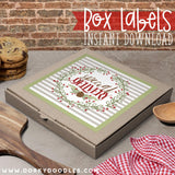 Special Delivery Christmas Labels for Mini Pizza Box and Gifts - Printables - Dorky Doodles