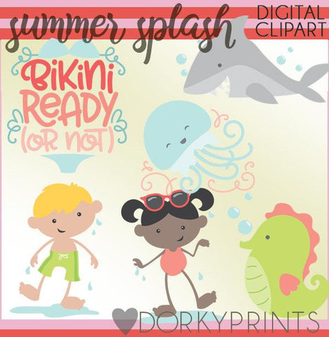 Splashing Fun Summer Clipart