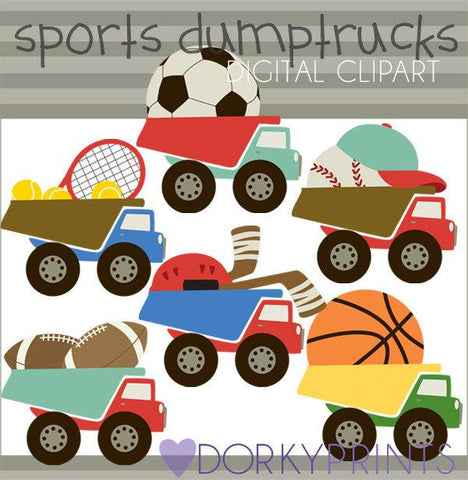 Sports Dumptrucks Clipart