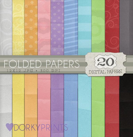 Spring Colors Folded Texture Digital Paper