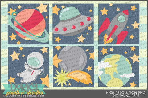 Square Outer Space Clipart