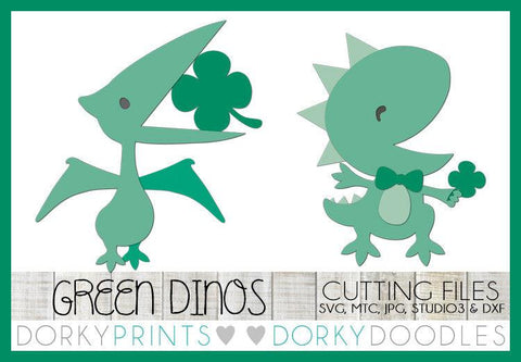 St Patrick's Day Dinos Cuttable Files