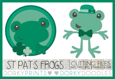 St. Patrick's Day Frogs Cuttable Files