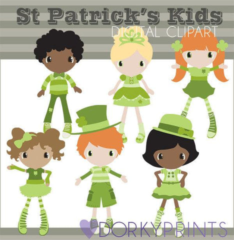 St Patrick's Day Kids Holiday Clipart