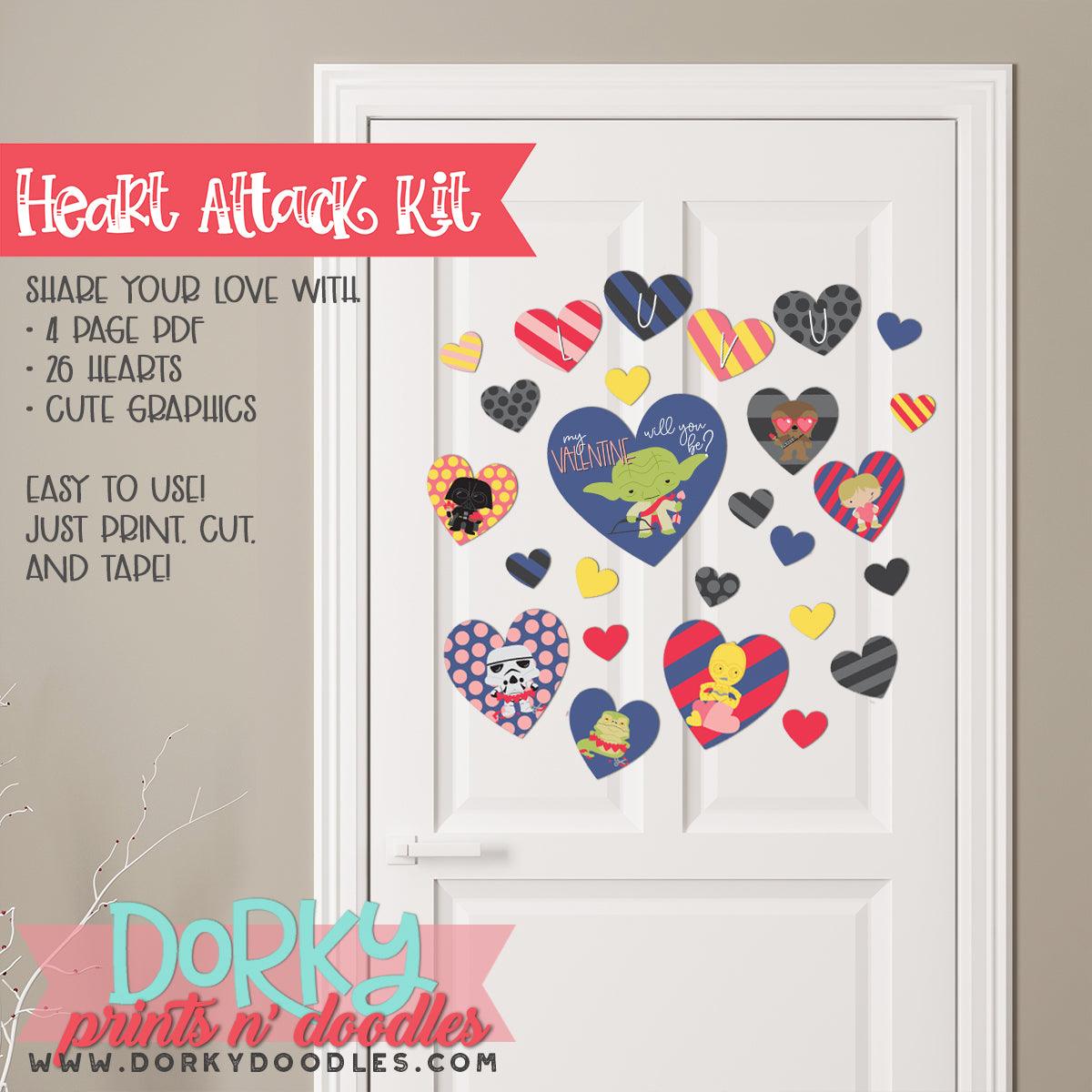 Star Hero Valentine "Heart Attack" Holiday Printables