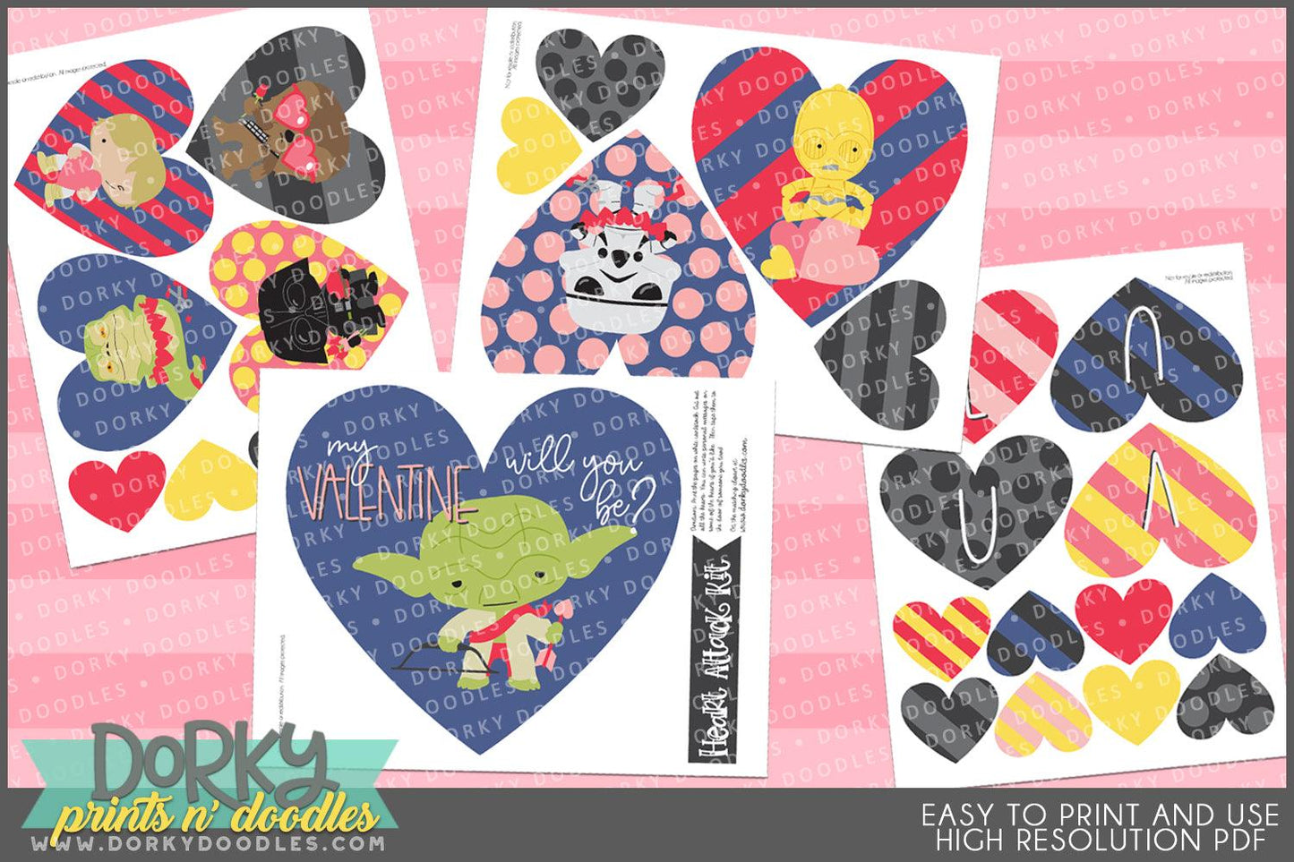 Star Hero Valentine "Heart Attack" Holiday Printables