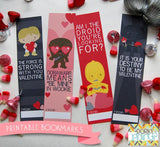 Star Heroes Valentine Bookmarks Holiday Printables
