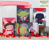 Star Heroes Valentine Treat Boxes Holiday Printables