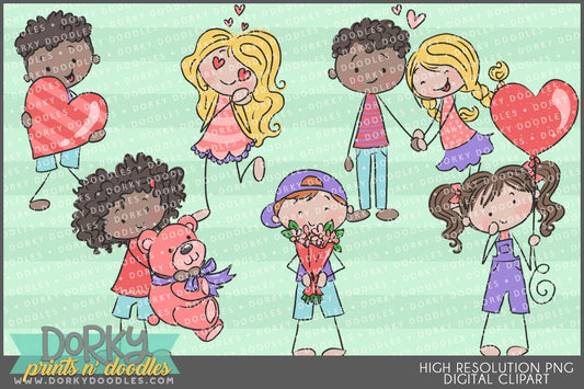 Stix Kids Valentine Clipart