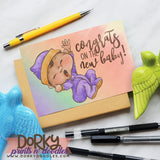 Stretching Baby Watercolor PNG
