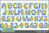 Sunflower Alphabet Clipart - Dorky Doodles