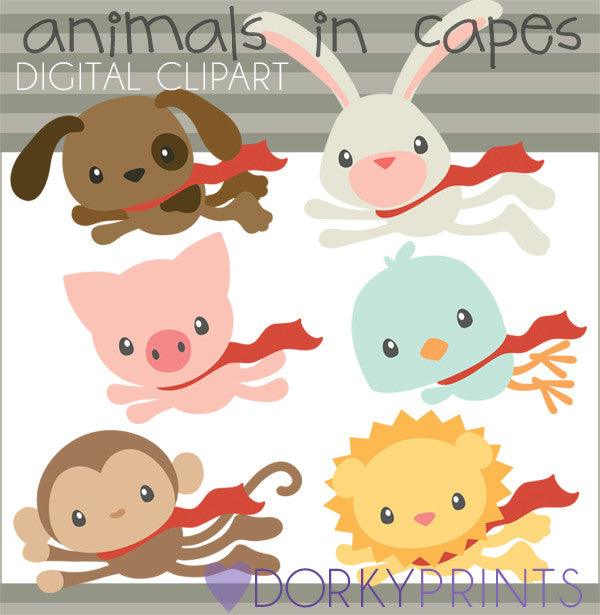 Super Hero Animals Clipart