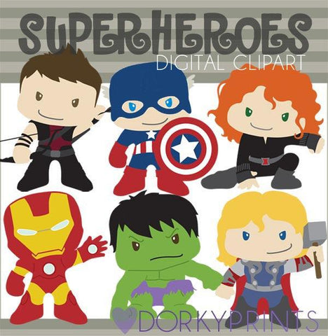 Super Heroes & Ninja Clipart – Tagged super heroes – Dorky Doodles