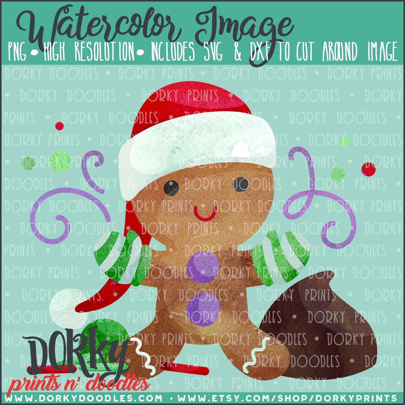 Sweet Gingerbread Watercolor PNG