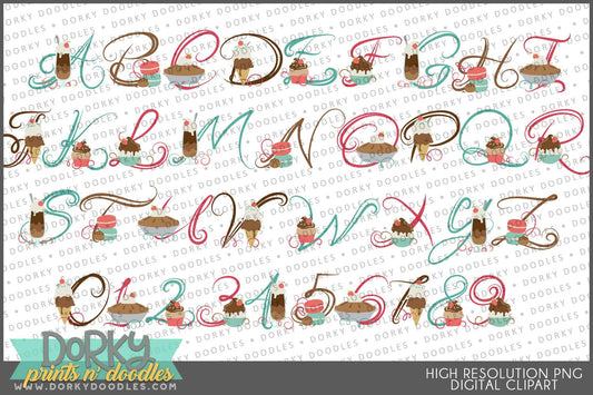 Sweet Treats Alphabet Clipart