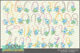 Swirls and Flowers Alphabet Clipart