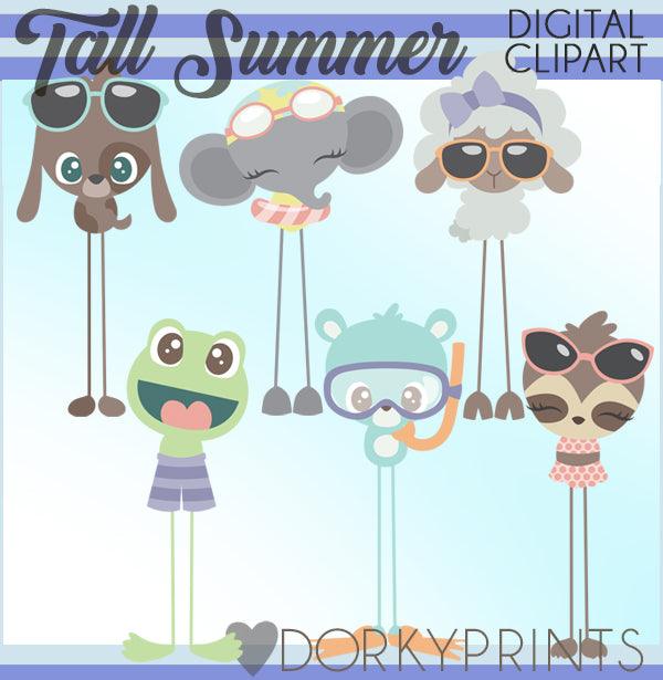 Tall Animals Summer Clipart