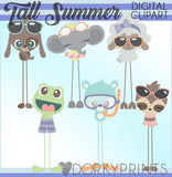 Tall Animals Summer Clipart