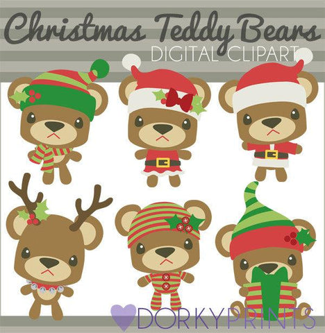 Teddy Bear Christmas Clipart