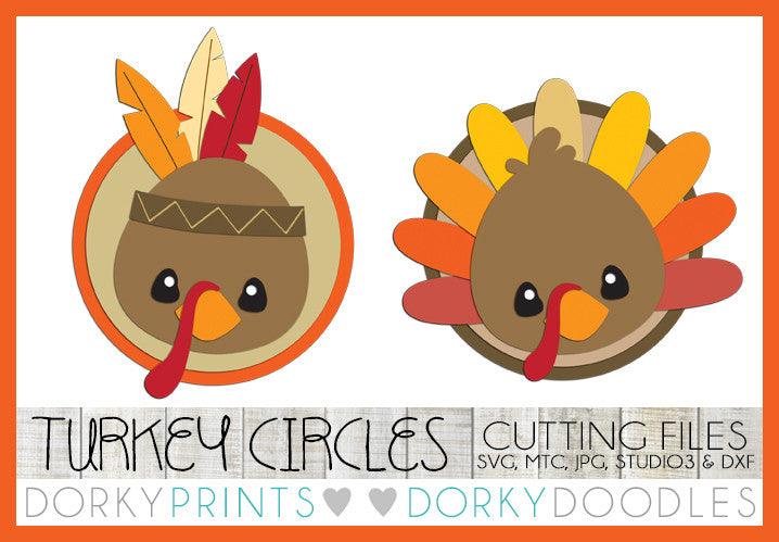 Cuttable Turkey Thanksgiving Turkey Cuttable Files – Dorky Doodles