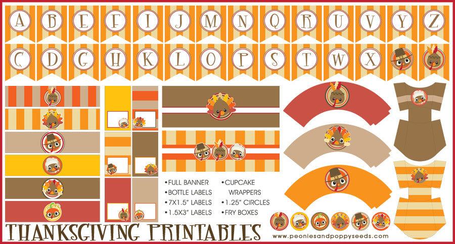 Thanksgiving Turkeys Holiday Printables