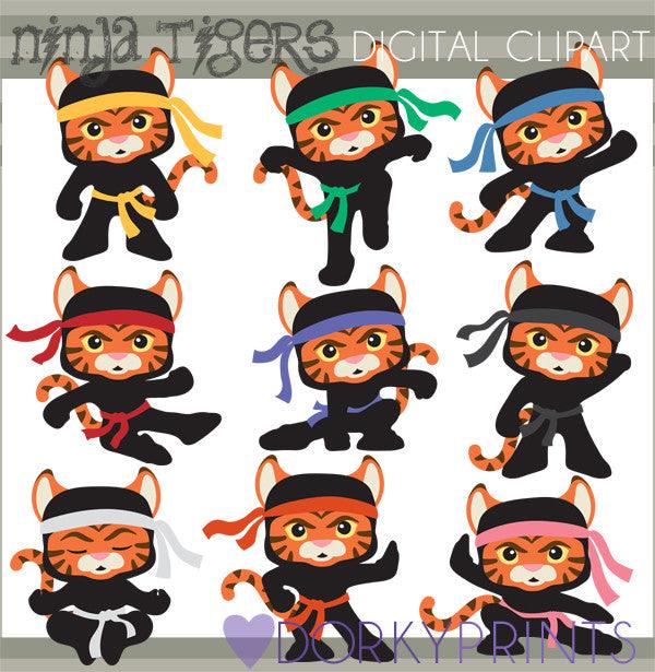 Tiger Ninjas Hero Clipart