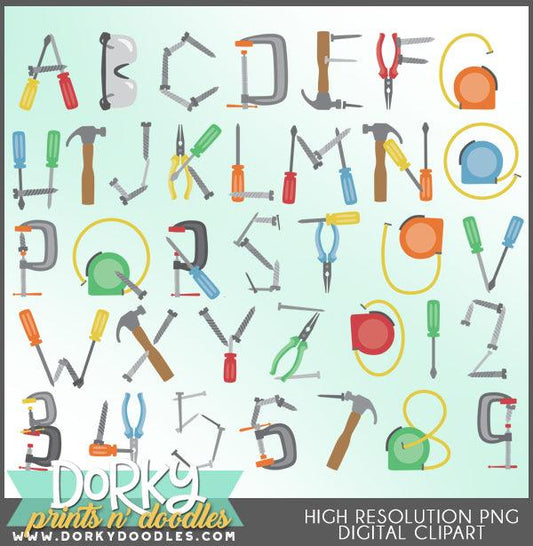 Tools Font and Symbols Clipart