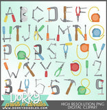 Tools Font and Symbols Clipart