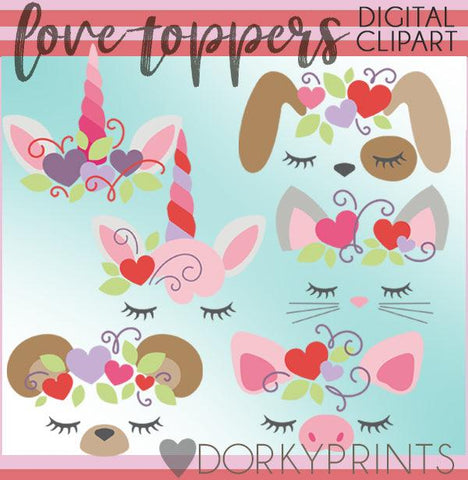 Toppers for Valentine Clipart