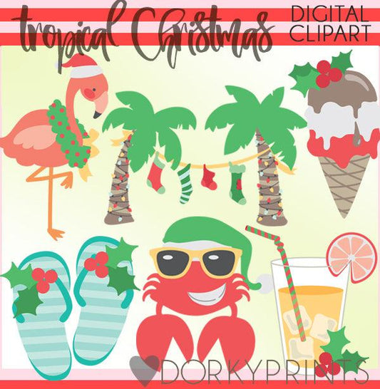 Tropical Christmas Clipart