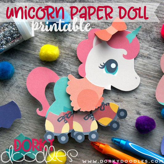 Unicorn Paper Doll Printables