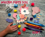 Unicorn Paper Doll Printables