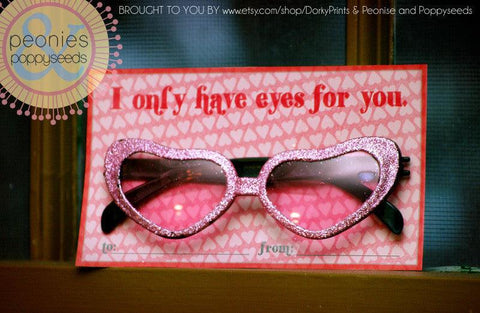 Valentine Sunglasses Card Holiday Printables