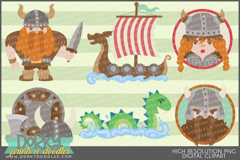 Viking Cute Character Clipart