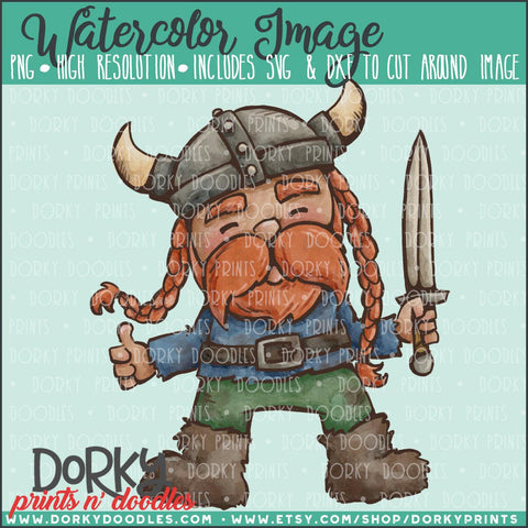 Viking Watercolor PNG