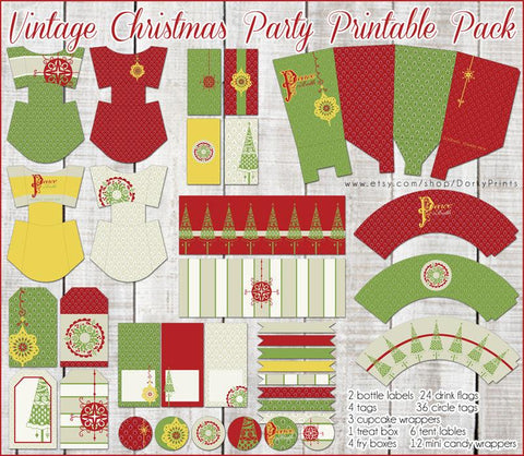 Vintage Christmas Holiday Printables