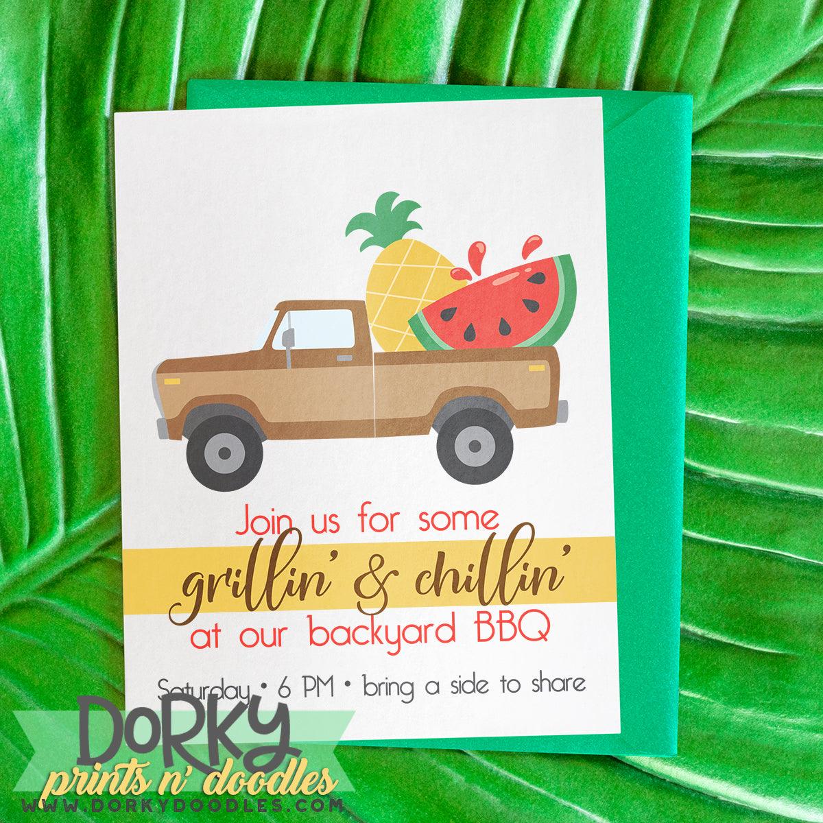 Vintage Truck Summer Clipart