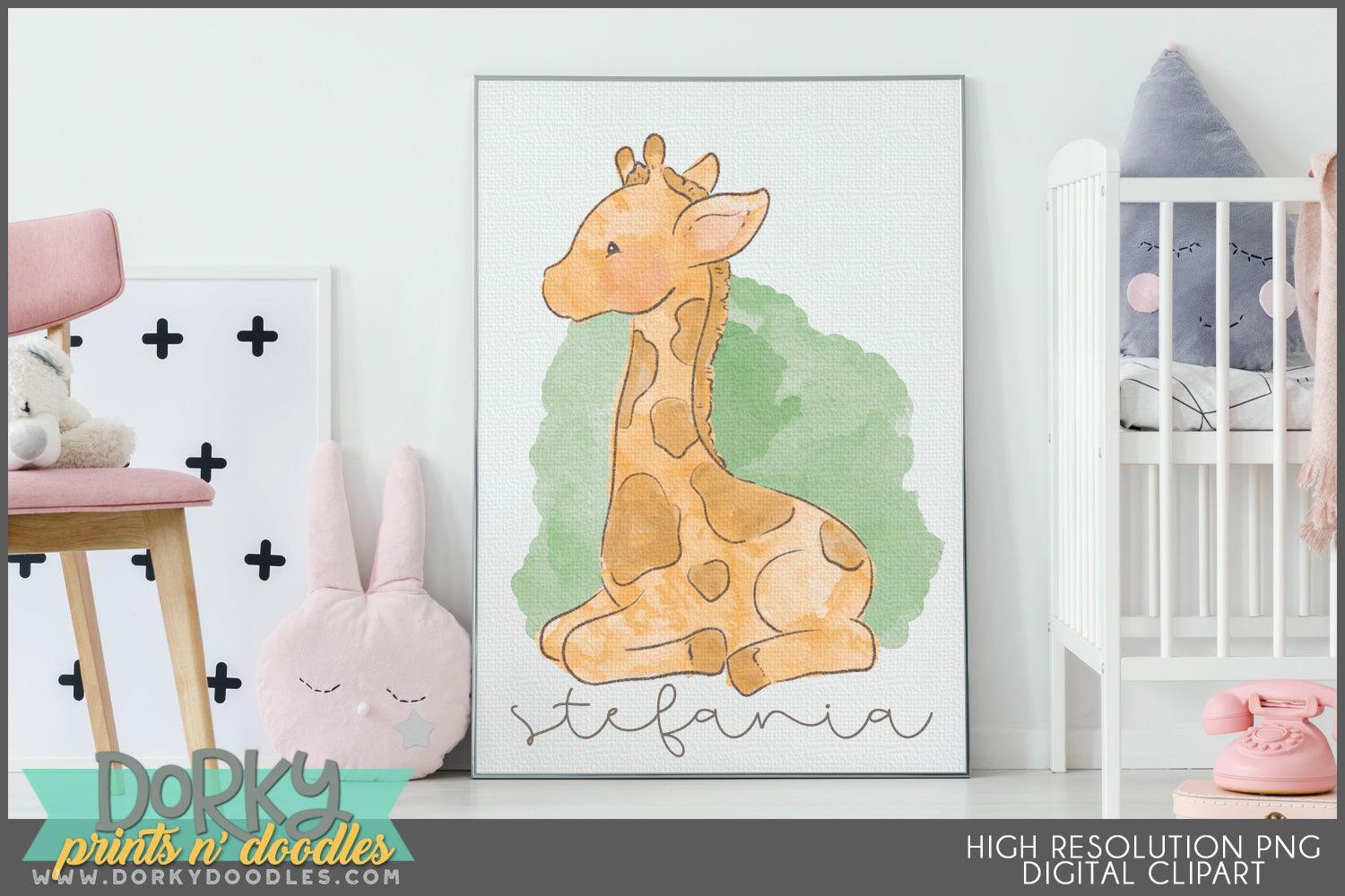 Watercolor Jungle Animals Clipart - Dorky Doodles