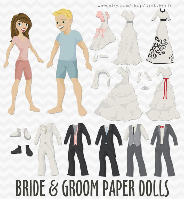 Wedding Paper Dolls Bible Printables – Dorky Doodles