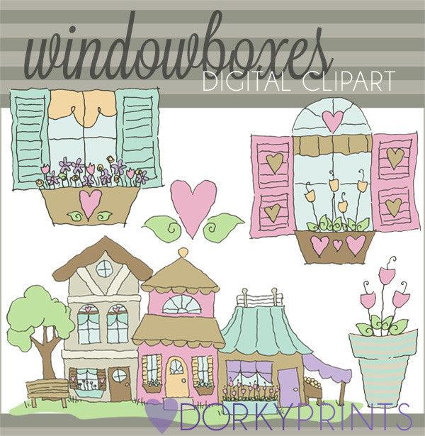 Window Boxes Clipart – Dorky Doodles
