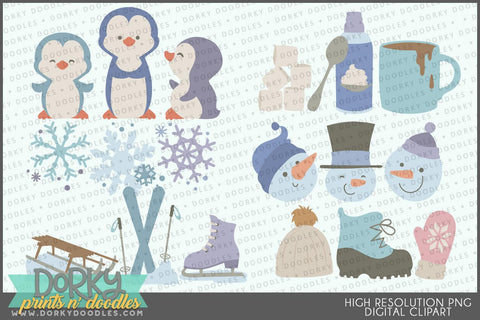 Winter Trios Christmas Clipart