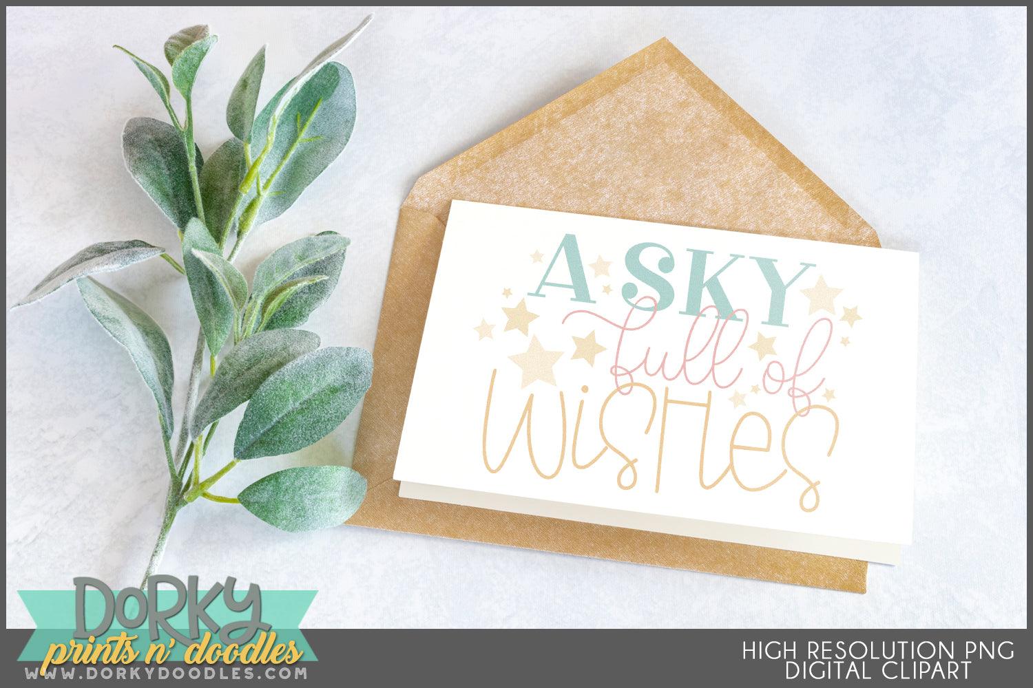 Wishful Thinking Sayings Clipart - Dorky Doodles