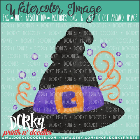 Witch Hat Watercolor PNG