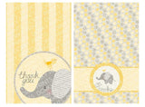Yellow Elephant Thank You Cards Baby Shower Printables