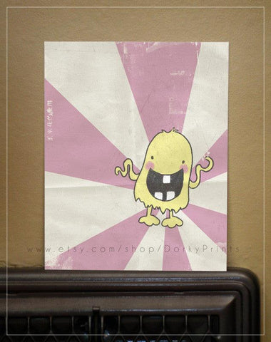 Yellow Monster 8x10" Printable