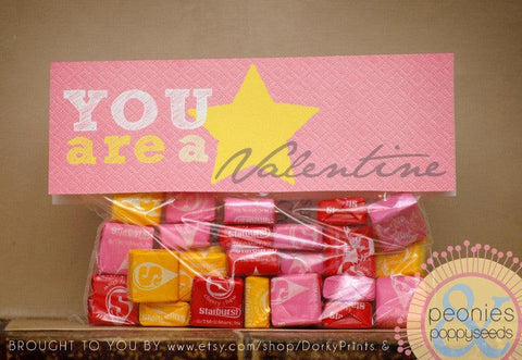 "You're a Star" Valentine Baggy Topper Holiday Printables