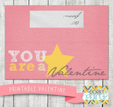 "You're a Star" Valentine Baggy Topper Holiday Printables