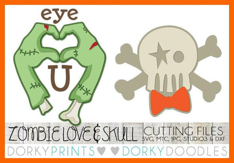 Zombie and Skull Halloween SVG Cuttable Files